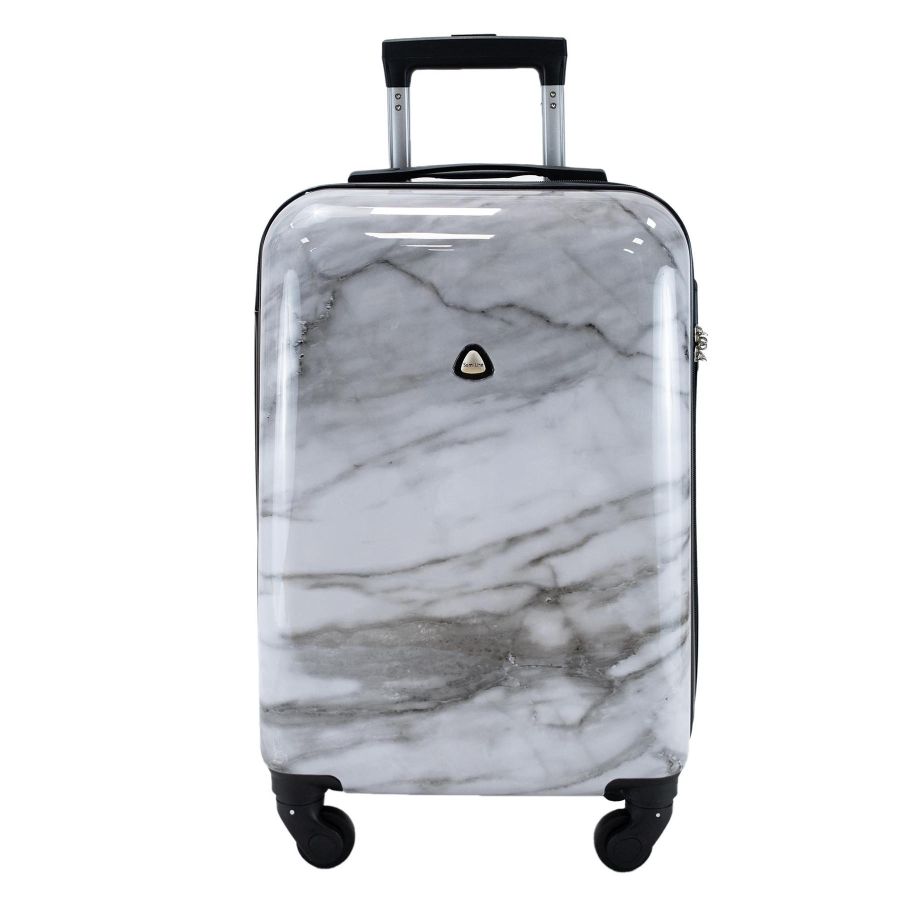 Чемодан малый для ручной клади Semi Line 20 (S) Polycarbonate/ABS-Plastic White Marble (T5731-1)