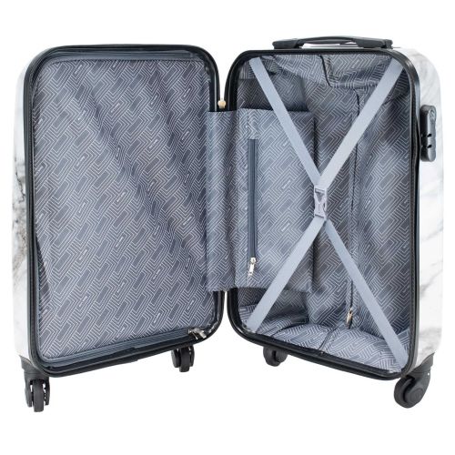 Чемодан малый для ручной клади Semi Line 20 (S) Polycarbonate/ABS-Plastic White Marble (T5731-1)