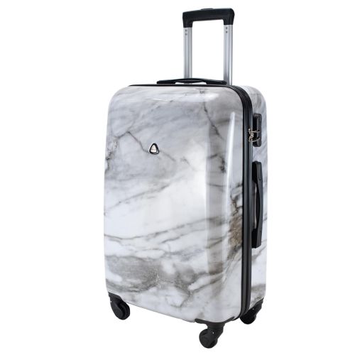 Чемодан средний Semi Line 24дюйма (M) Polycarbonate/ABS-Plastic White Marble (T5731-2)
