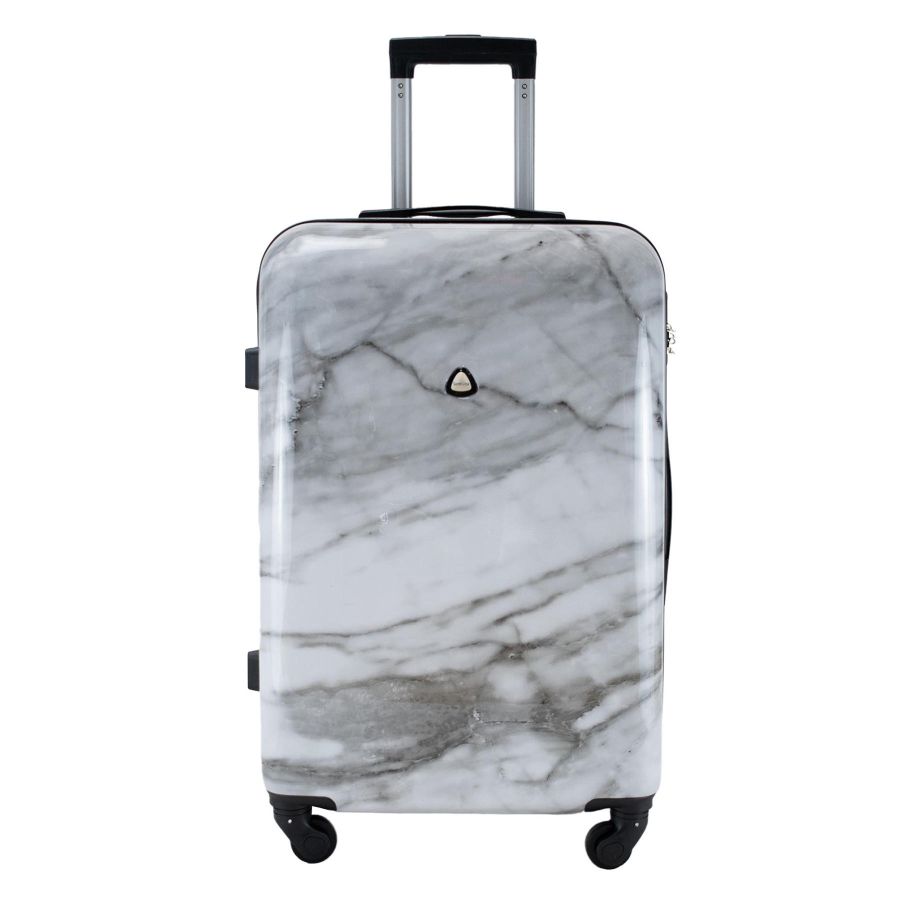 Чемодан средний Semi Line 24дюйма (M) Polycarbonate/ABS-Plastic White Marble (T5731-2)
