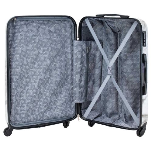 Чемодан средний Semi Line 24дюйма (M) Polycarbonate/ABS-Plastic White Marble (T5731-2)