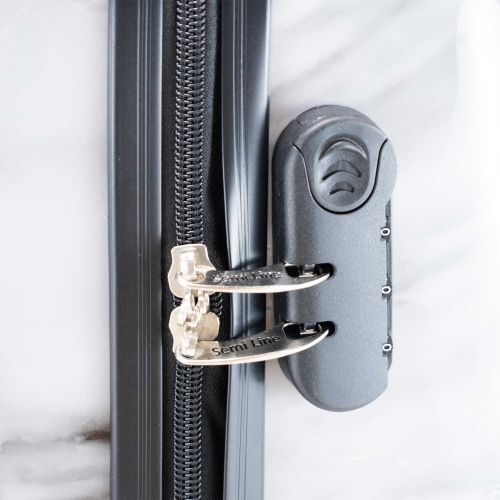 Чемодан средний Semi Line 24дюйма (M) Polycarbonate/ABS-Plastic White Marble (T5731-2)