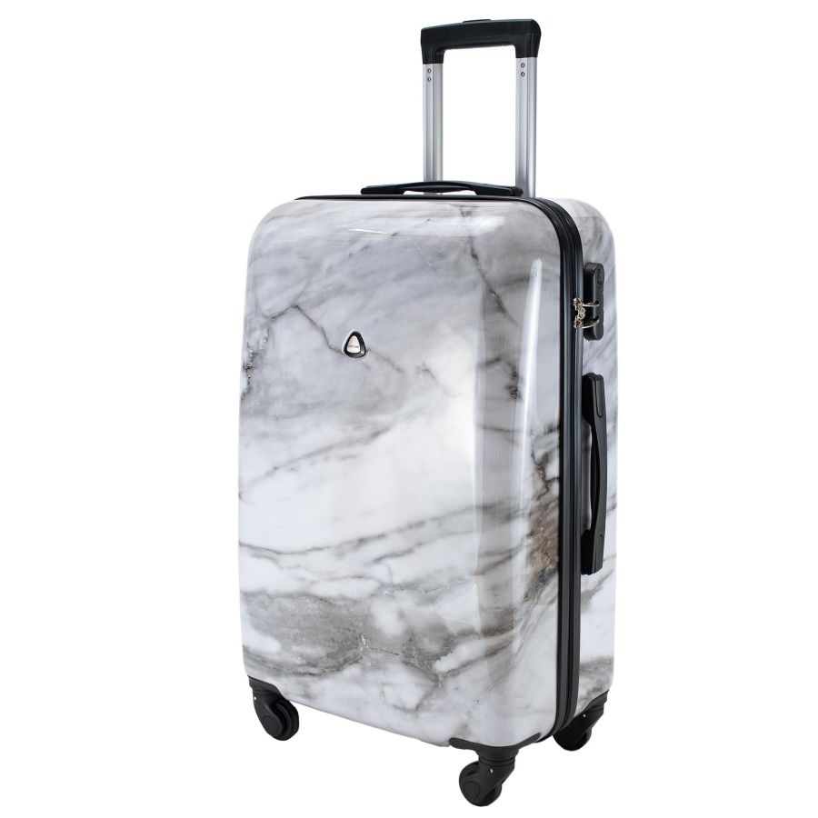 Чемодан большой Semi Line 28дюйма (L) Polycarbonate/ABS-Plastic White Marble (T5731-3)