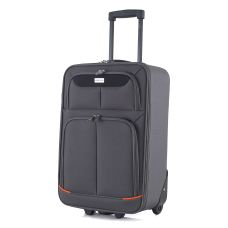 Чемодан малый для ручной клади Semi Line 20 дюймов (S) дюймов (S) Polyester Grey/Orange Lines (T5754-1)