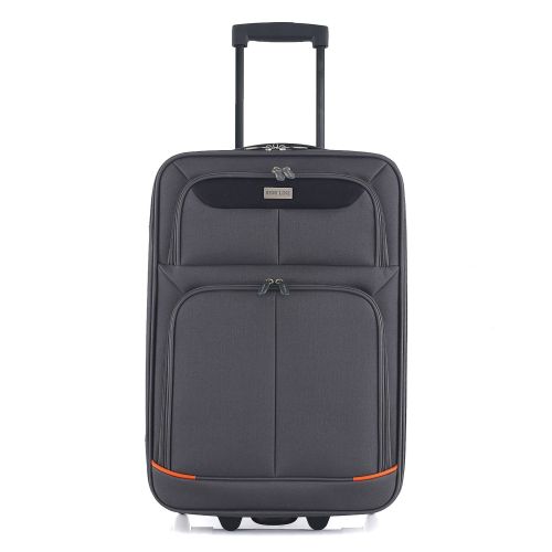 Чемодан малый для ручной клади Semi Line 20 (S) Polyester Grey/Orange Lines (T5754-1)