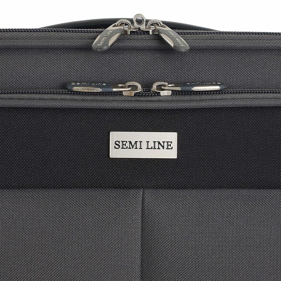 Чемодан малый для ручной клади Semi Line 20 (S) Polyester Grey/Orange Lines (T5754-1)