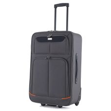 Чемодан средний Semi Line 24 дюйма (M) дюйма (M) Polyester Grey/Orange Lines (T5754-2)