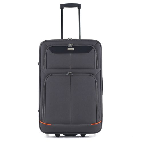 Чемодан средний Semi Line 24 дюйма (M) Polyester Grey/Orange Lines (T5754-2)