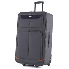 Чемодан средний Semi Line 24 дюйма (M) дюйма (M) Polyester Grey/Orange Lines (T5754-3)