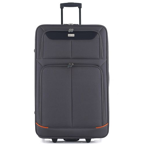 Чемодан средний Semi Line 24 дюйма (M) Polyester Grey/Orange Lines (T5754-3)