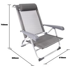 Кресло раскладное Bo-Camp Saint-Tropez Grey (1204796)