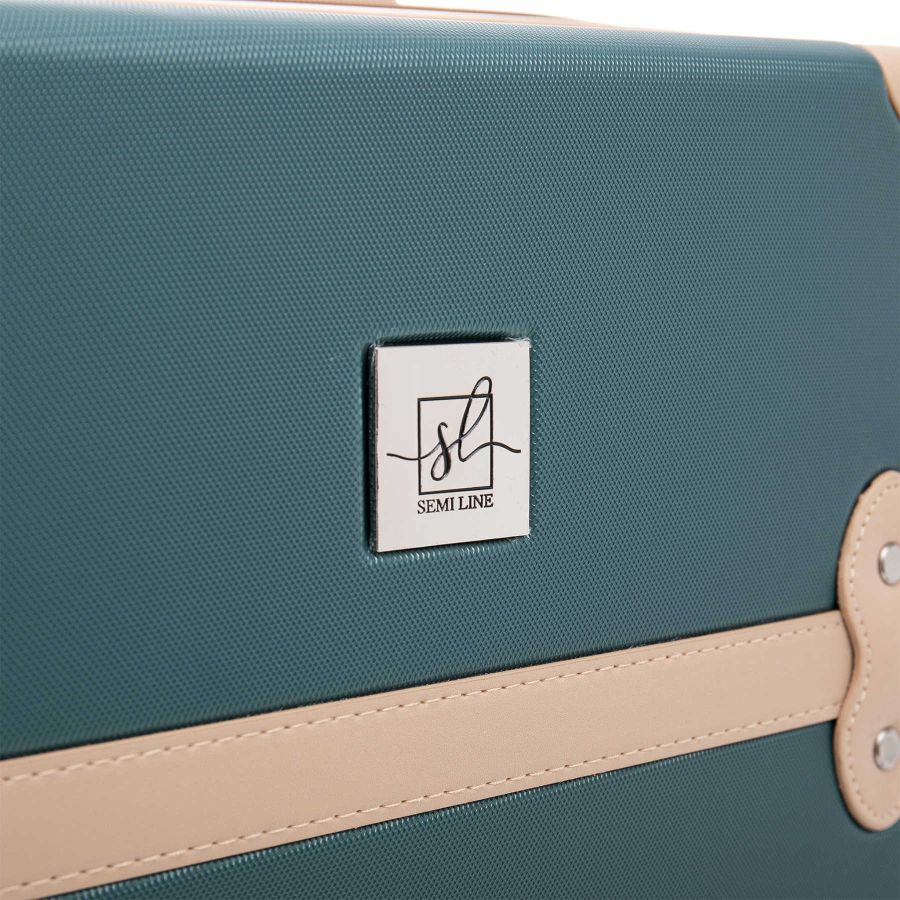 Чемодан средний Semi Line 24 дюйма (M) ABS-Plastic Green-Navy (T5838-3)