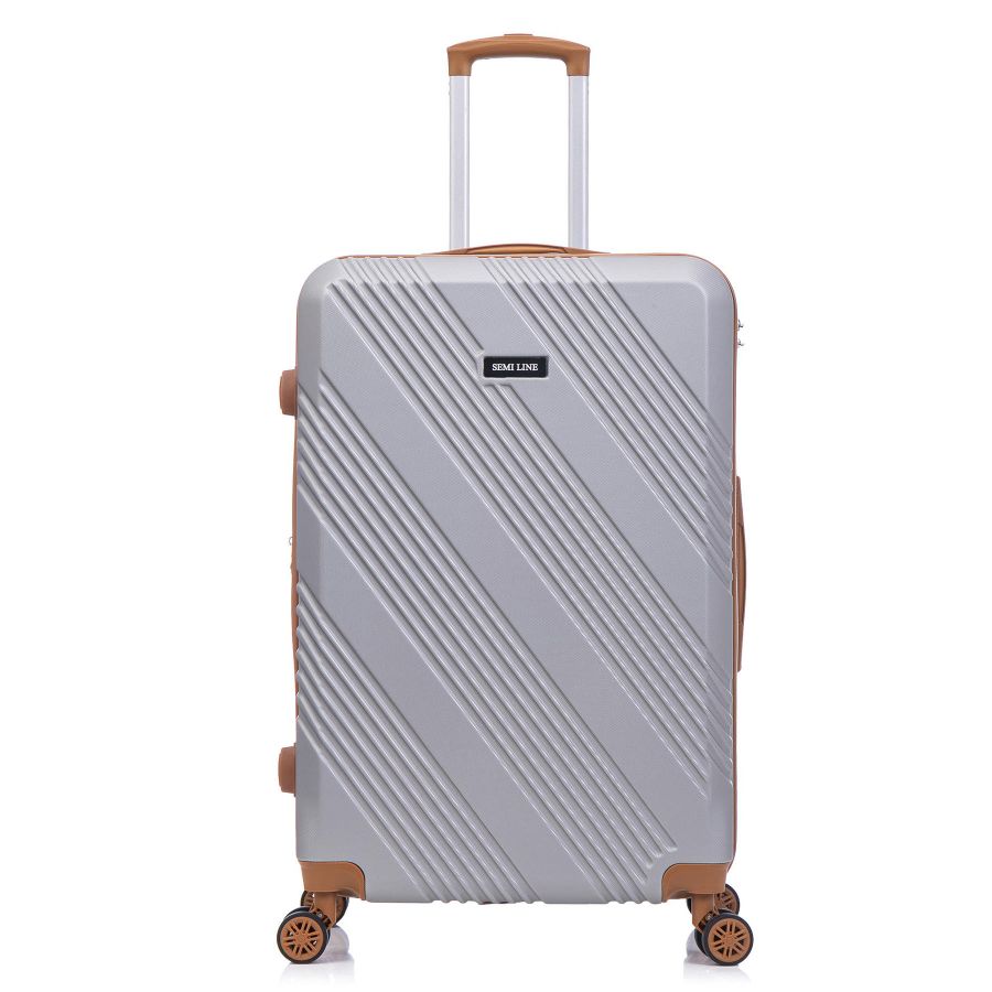 Чемодан средний Semi Line 24 дюйма (M) ABS-Plastic Light Grey (T5849-2)