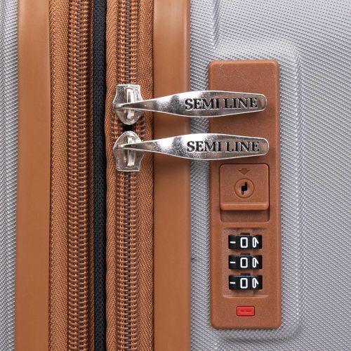 Чемодан средний Semi Line 24 дюйма (M) ABS-Plastic Light Grey (T5849-2)