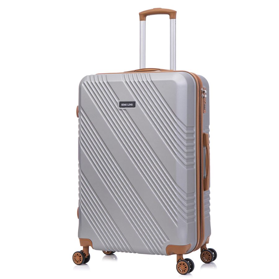 Чемодан большой Semi Line 28 дюймов (L) ABS-Plastic Light Grey (T5849-3)