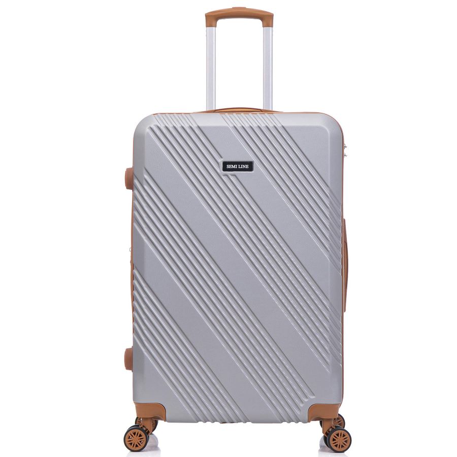 Чемодан большой Semi Line 28 дюймов (L) ABS-Plastic Light Grey (T5849-3)
