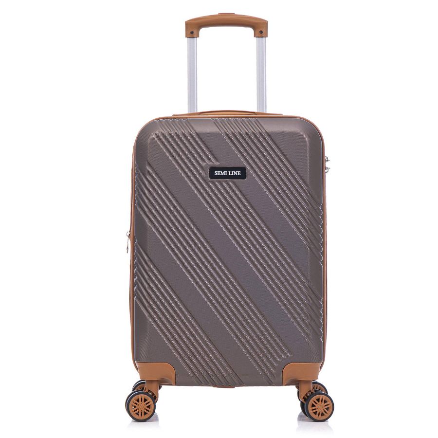 Чемодан маленький для ручной клади Semi Line 20 (S) ABS-Plastic Brown (T5850-1)