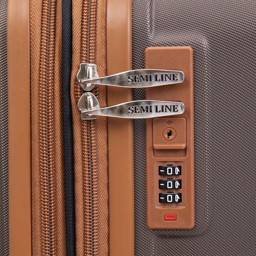 Чемодан маленький для ручной клади Semi Line 20 (S) ABS-Plastic Brown (T5850-1)