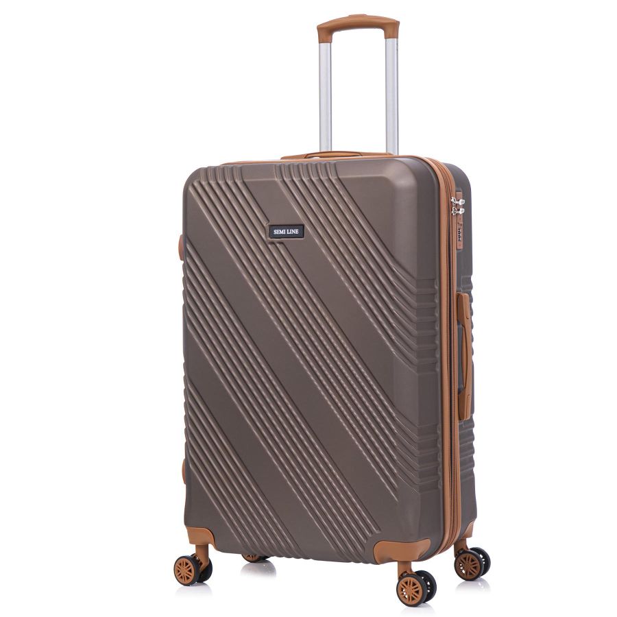 Чемодан большой Semi Line 28 дюймов (L) ABS-Plastic Brown (T5850-3)