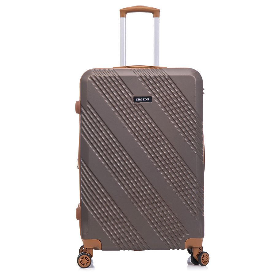 Чемодан большой Semi Line 28 дюймов (L) ABS-Plastic Brown (T5850-3)