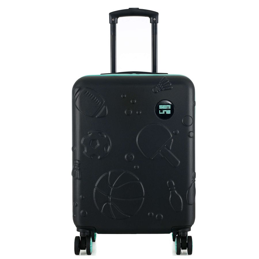 Чемодан малый детский Semi Line 20 (S) ABS-Plastic Black/Blue (T5889-2)