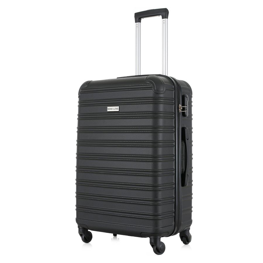 Чемодан средний Semi Line 24 дюйма (M) ABS-Plastic Black (T5953-2)