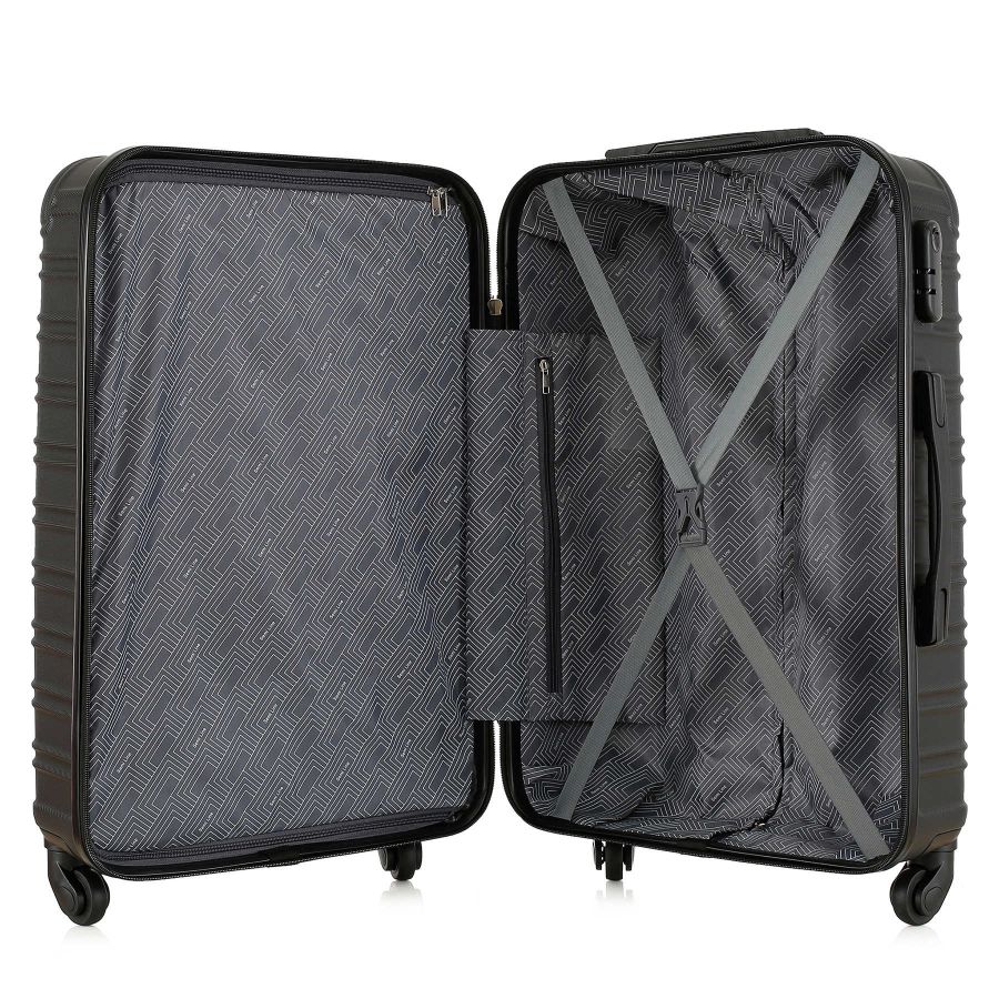 Чемодан средний Semi Line 24 дюйма (M) ABS-Plastic Black (T5953-2)