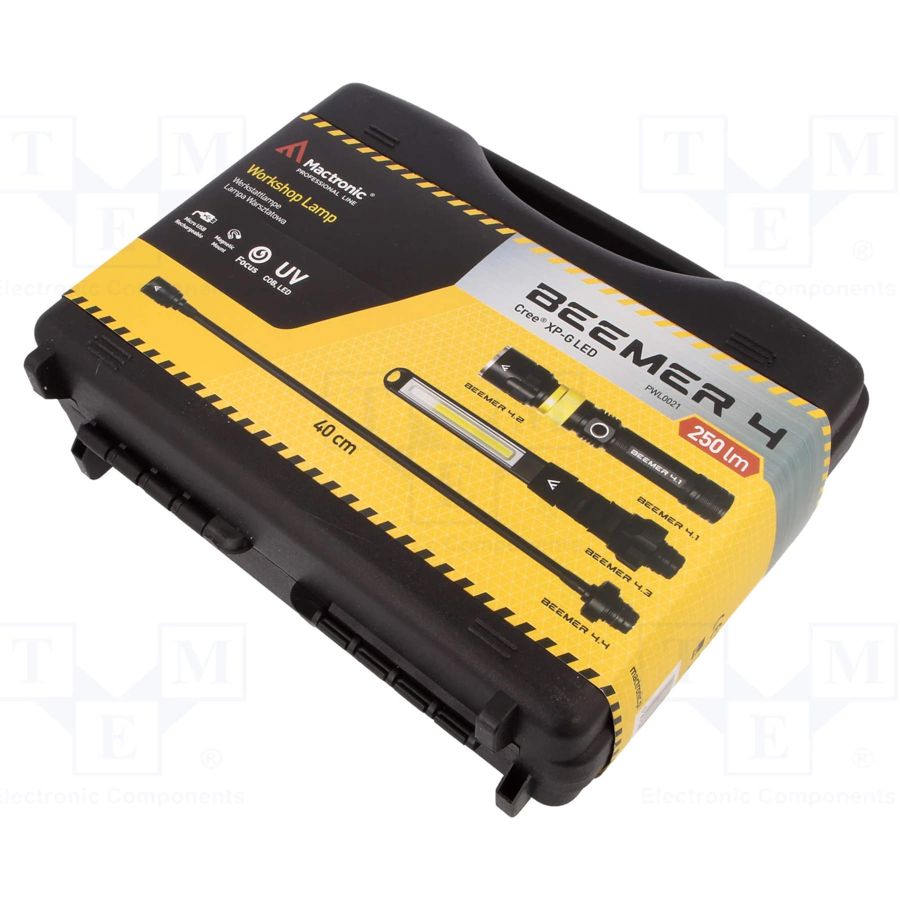 Фонарь профессиональный Mactronic Beemer 4 (350 Lm + UV 390 nm) Ultraviolet Focus USB Recharg (PWL0021)