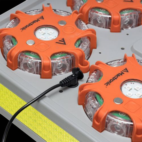 Комплект фонарей профессиональных Mactronic X-Flare (30 Lm) Red/Blue/Amber Recharg 12/220V (PSD0112)