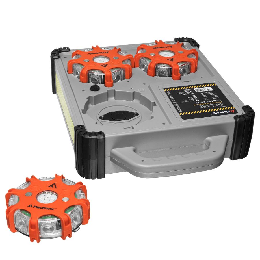 Комплект фонарей профессиональных Mactronic X-Flare (30 Lm) Red/Blue/Amber Recharg 12/220V (PSD0112)