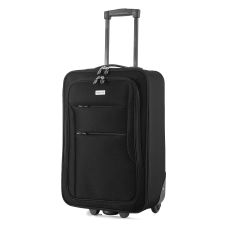 Чемодан Semi Line 20 дюймов (S) ручная кладь на 2 колесах полиэстер 600D защищенные колеса +3 кармана объем 34 л черный