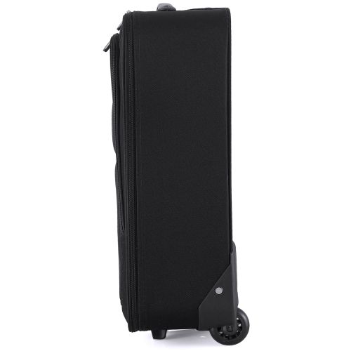 Чемодан Semi Line 20 ручная кладь на 2 колесах полиэстер 600D защищенные колеса +3 кармана объем 34 л черный