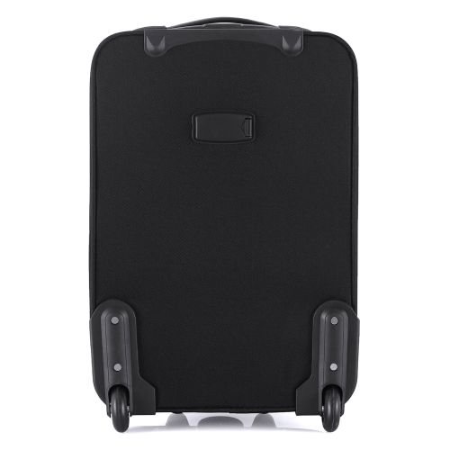 Чемодан Semi Line 20 ручная кладь на 2 колесах полиэстер 600D защищенные колеса +3 кармана объем 34 л черный