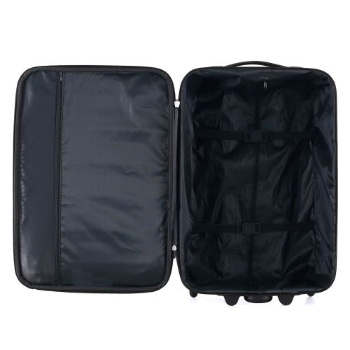 Чемодан Semi Line 20 ручная кладь на 2 колесах полиэстер 600D защищенные колеса +3 кармана объем 34 л черный