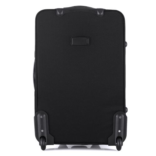 Чемодан Semi Line 24 на 2 колесах полиэстер 600D защищенные колеса +3 кармана объем 50 л черный