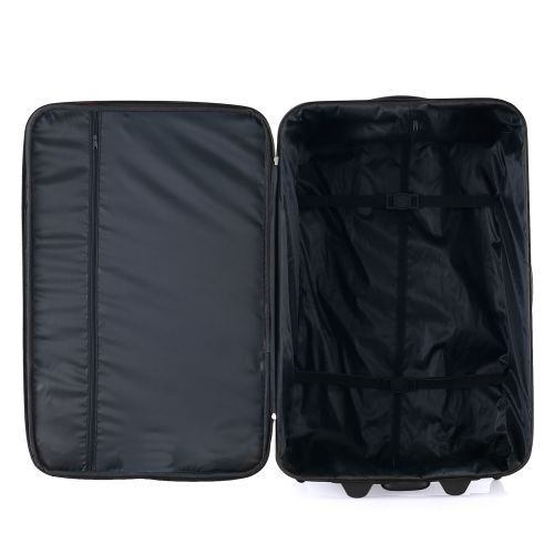 Чемодан Semi Line 24 на 2 колесах полиэстер 600D защищенные колеса +3 кармана объем 50 л черный