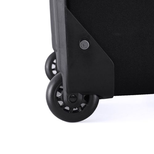 Чемодан Semi Line 24 на 2 колесах полиэстер 600D защищенные колеса +3 кармана объем 50 л черный