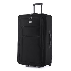 Чемодан Semi Line 28 дюймов на 2 колесах полиэстер 600D защищенные колеса +3 кармана объем 75 л черный