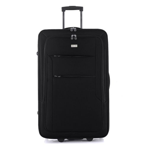Чемодан Semi Line 28 на 2 колесах полиэстер 600D защищенные колеса +3 кармана объем 75 л черный
