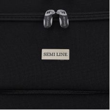 Чемодан Semi Line 28 дюймов на 2 колесах полиэстер 600D защищенные колеса +3 кармана объем 75 л черный