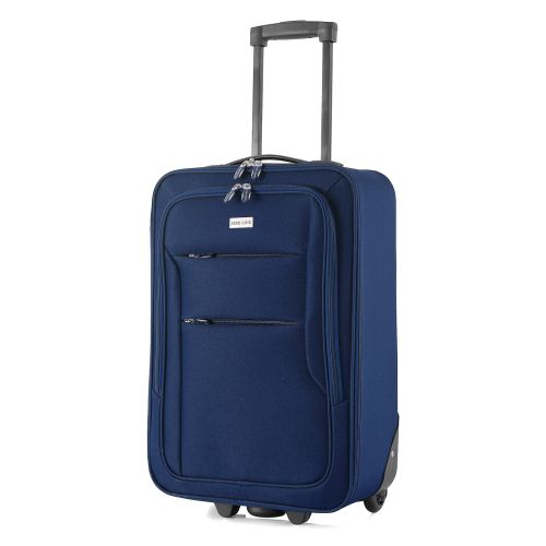 Чемодан Semi Line 20 ручная кладь на 2 колесах полиэстер 600D защищенные колеса +3 кармана объем 34 л синий