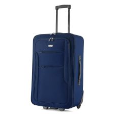 Чемодан Semi Line 24 дюйма (M) на 2 колесах полиэстер 600D защищенные колеса +3 кармана объем 50 л синий