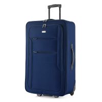 Чемодан Semi Line 28 дюймов на 2 колесах полиэстер 600D защищенные колеса +3 кармана объем 75 л синий
