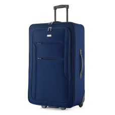 Чемодан Semi Line 28 дюймов на 2 колесах полиэстер 600D защищенные колеса +3 кармана объем 75 л синий