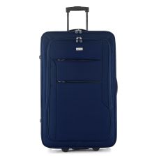 Чемодан Semi Line 28 дюймов на 2 колесах полиэстер 600D защищенные колеса +3 кармана объем 75 л синий