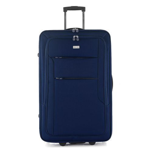 Чемодан Semi Line 28 на 2 колесах полиэстер 600D защищенные колеса +3 кармана объем 75 л синий