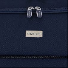 Чемодан Semi Line 28 дюймов на 2 колесах полиэстер 600D защищенные колеса +3 кармана объем 75 л синий