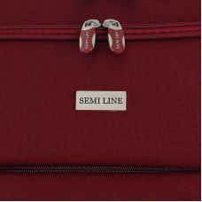 Чемодан Semi Line 24 дюйма (M) на 2 колесах полиэстер 600D защищенные колеса +3 кармана объем 50 л бордовый