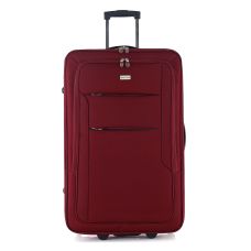 Чемодан Semi Line 28 дюймов на 2 колесах полиэстер 600D защищенные колеса +3 кармана объем 75 л бордовый