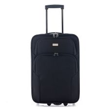 Чемодан Semi Line 20 дюймов (S) ручная кладь на 2 колесах полиэстер 600D защищенные колеса +2 кармана объем 34 л черный
